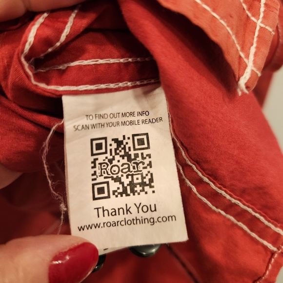 Roar Signature Y2K Long Sleeve Button Up Mens Shirt - Picture 9 of 13